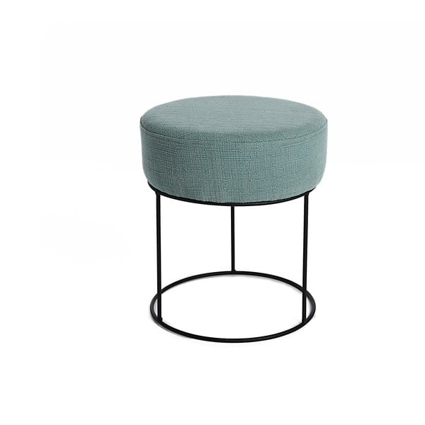 Tyrkysová stolička s kovovou konštrukciou Simla Round, ⌀ 35 cm