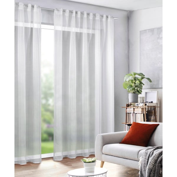 Biela voálová záclona 135x245 cm Uni – Sehlbach-image-1