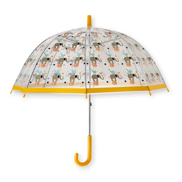 Žltý transparentný detský dáždnik Jopo