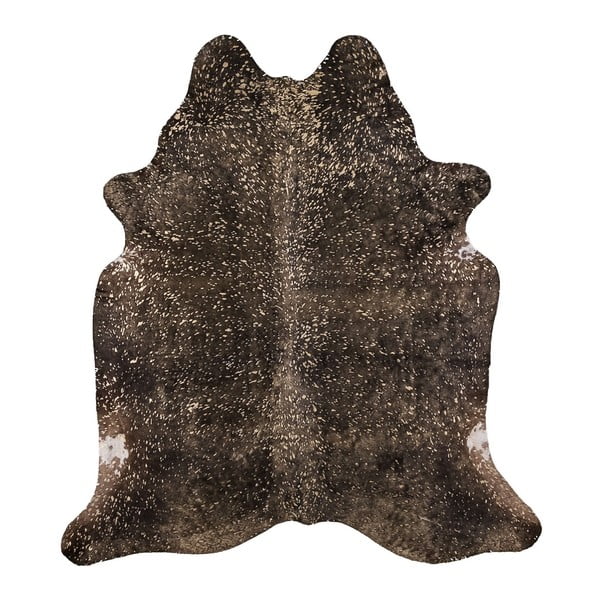 Pravá hovädzia koža Arctic Fur Gold Mettalic Nero, 184 × 177 cm