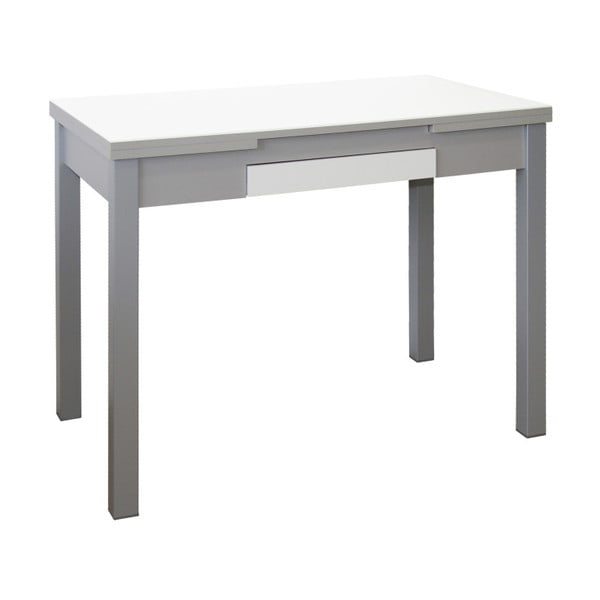 Biely rozkladací jedálenský stôl Pondecor Roja, 60 × 100 cm
