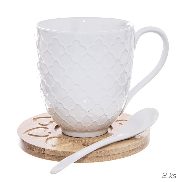 Porcelánové hrnčeky v súprave 2 ks 370 ml Whiteline – Orion-image-2