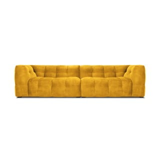 Žltá zamatová pohovka Windsor & Co Sofas Vesta, 280 cm