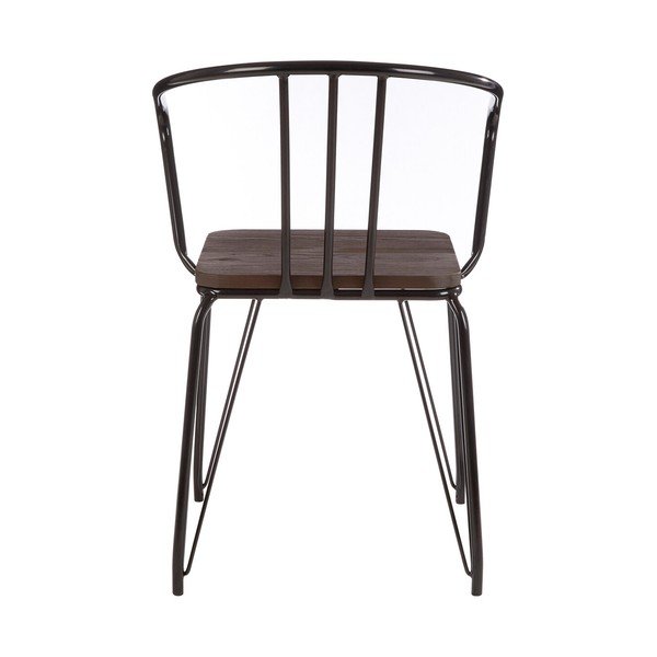 Čierna/v prírodnej farbe jedálenská stolička z brestového dreva District – Premier Housewares-image-2