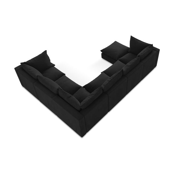 Čierna rohová pohovka (pravý roh/do tvaru "U") Manao – Makamii-image-3