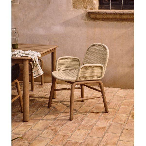 Béžová záhradná stolička Alipa – Kave Home-image-1