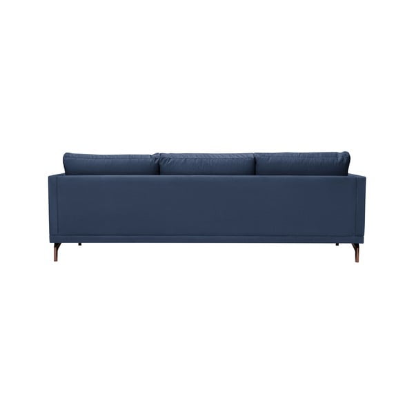 Tmavomodrá trojmiestna pohovka s podnožou v zlatej farbe Windsor & Co Sofas Jupiter-image-3