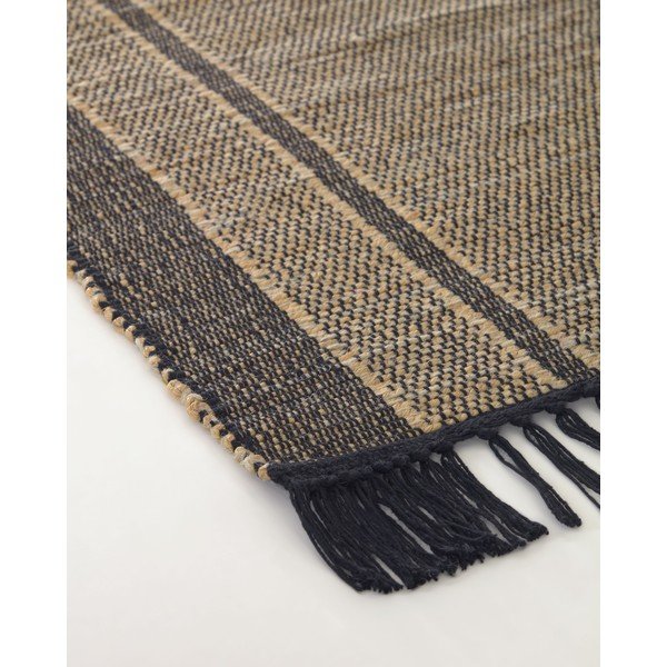 Obojstranný koberec z morskej riasy v čiernej a prírodnej farbe 160x230 cm Brunilda – Kave Home-image-2