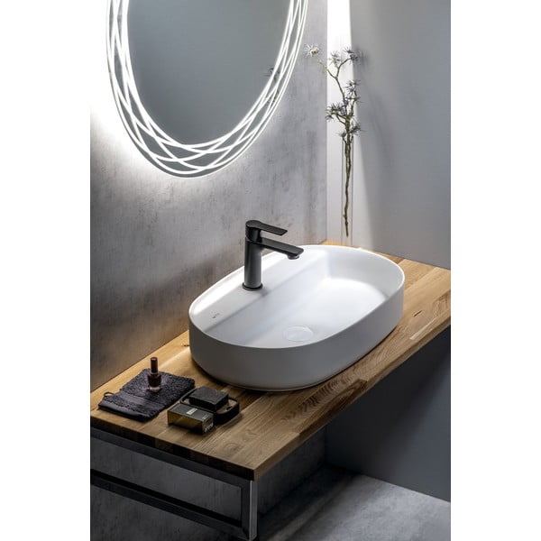 Biele keramické umývadlo 60x40 cm Infinity Oval – Sapho-image-1