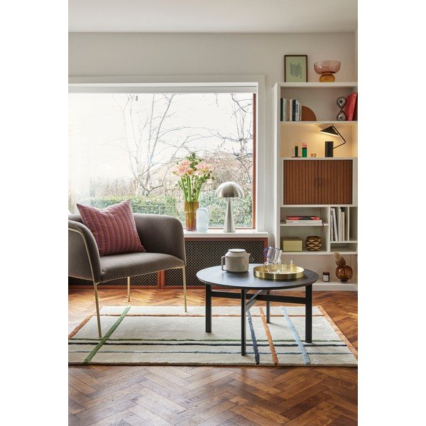 Béžový koberec s prímesou bavlny Hübsch Ester, 120 x 180 cm-image-1