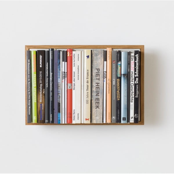 Polica na knihy z dubového dreva das kleine b b8, výška 34 cm-image-2