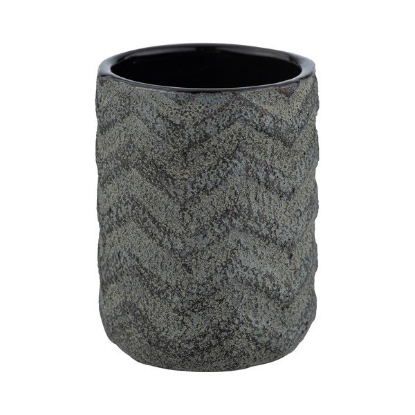 Tmavosivý ručne maľovaný téglik na kefky Wenko Mantua-image-3