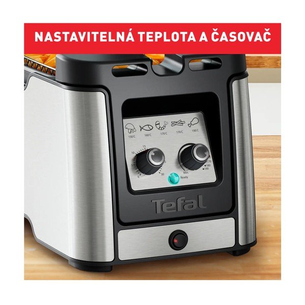 Fritéza v čierno-matne striebornej farbe Clear Duo FR600D10 – Tefal-image-1