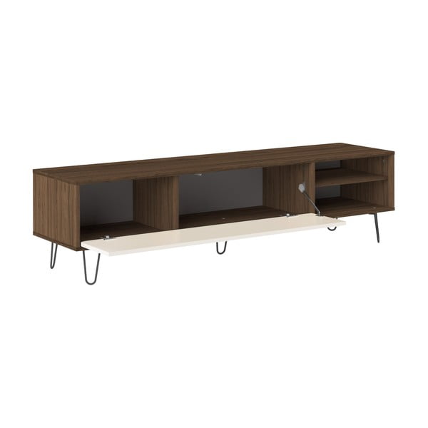 Krémový TV stolík v dekore orecha 165x44 cm Aero - TemaHome -image-2