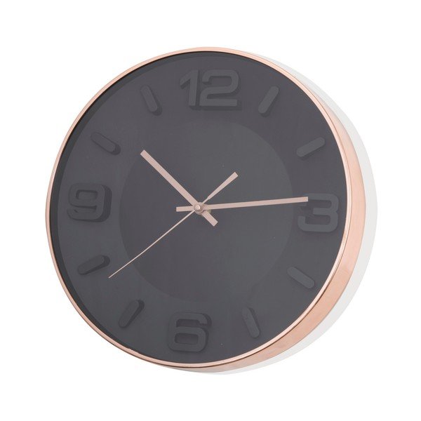 Čierne nástenné hodiny Brandani Rose Gold