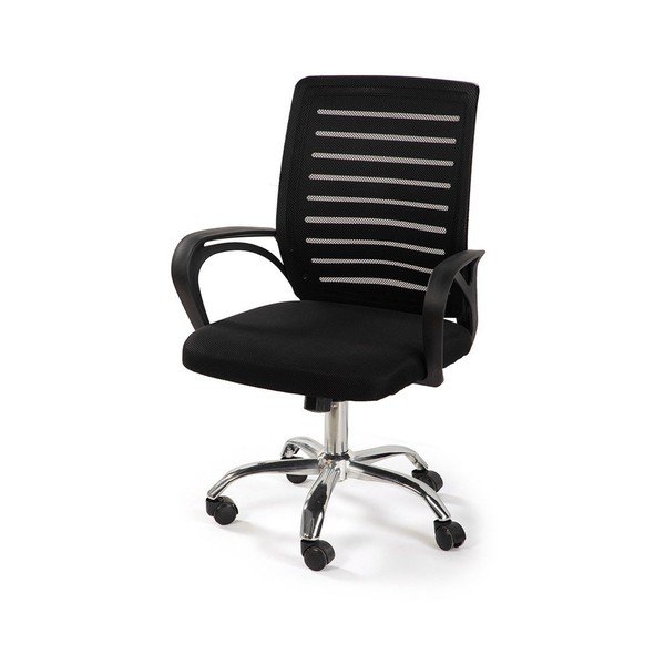 Čierna čalúnená kancelárska stolička Evon – Bonami Essentials