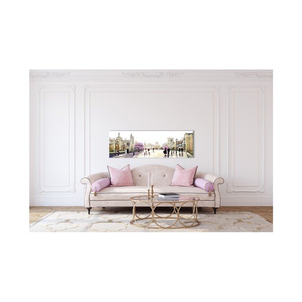 Obraz Styler Canvas Watercolor Cambridge, 45 × 140 cm-image-1