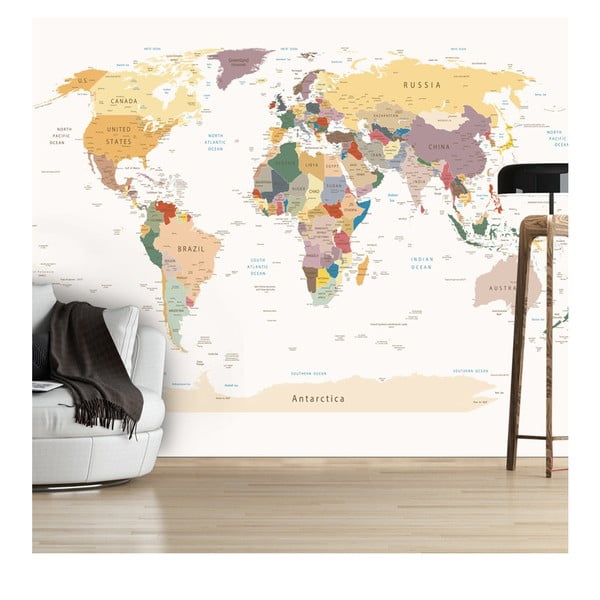 Veľkoformátová tapeta Artgeist World Map, 250 × 175 cm