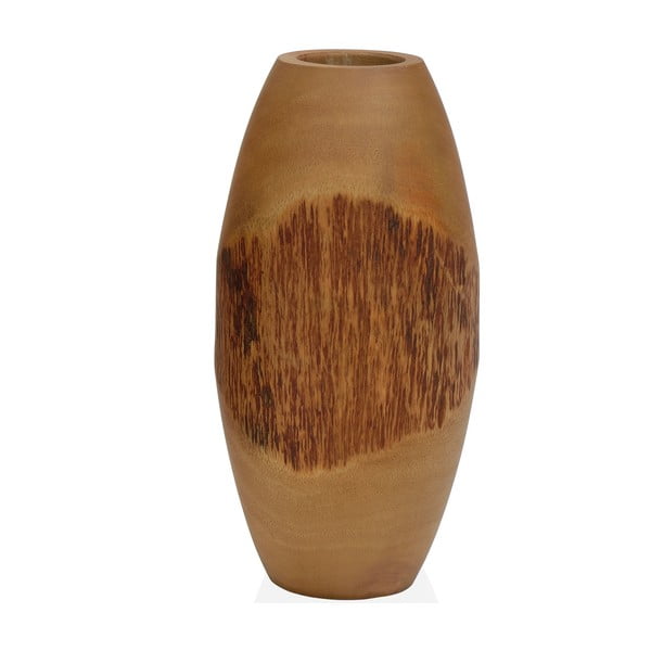 Drevená váza Andrea House Bark Mango, 12,7 x 25,4 cm