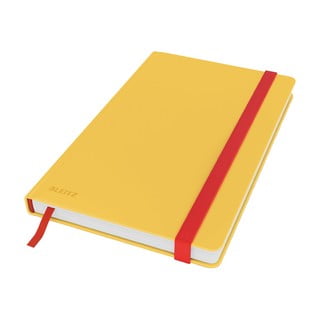 Žltý zápisník s hebkým povrchom Leitz, 80 stran