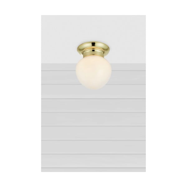 Biele/v mosadznej farbe stropné svietidlo so skleneným tienidlom Ronda – Markslöjd-image-1