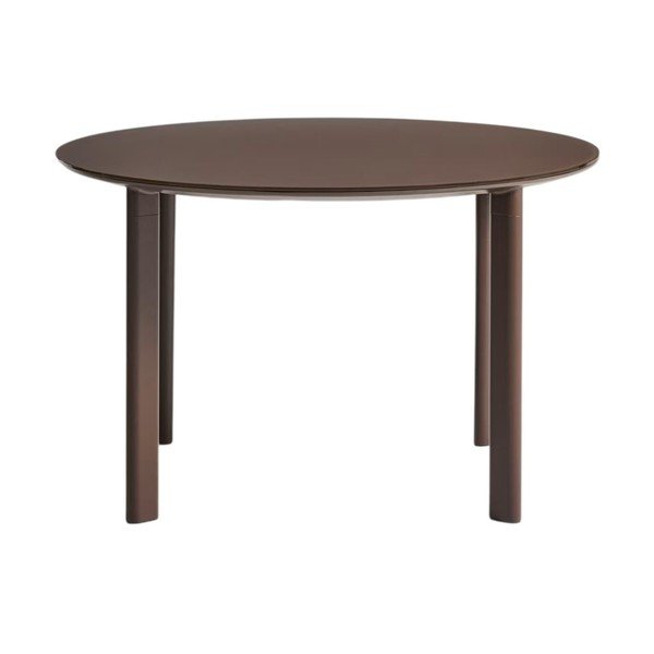Okrúhly záhradný jedálenský stôl so sklenenou doskou ø 120 cm Erice – Kave Home-image-4