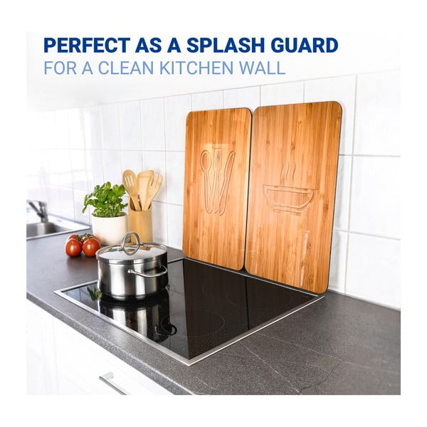 Súprava 2 sklenených krytov na sporák Wenko Lunch, 52 x 30 cm-image-4