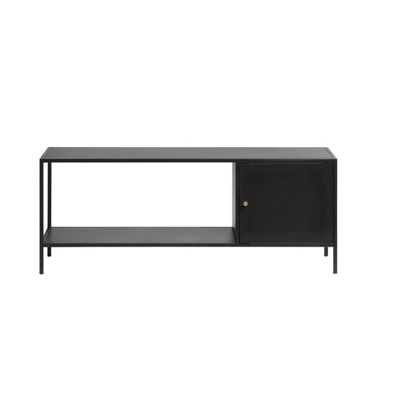 Čierna kovová knižnica 120x47 cm Malibu - Unique Furniture