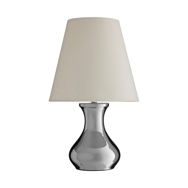 Krémovobiela/v striebornej farbe kovová stolová lampa s textilným tienidlom (výška  36 cm) Nell – Premier Housewares