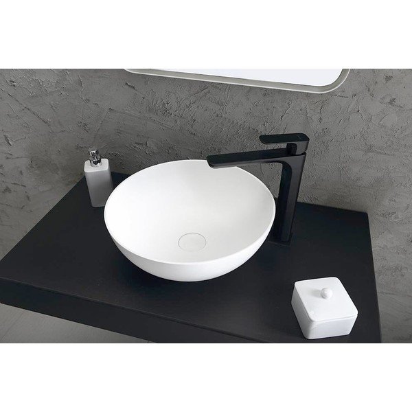 Matne čierna stojančeková umývadlová batéria Spy – Sapho-image-2