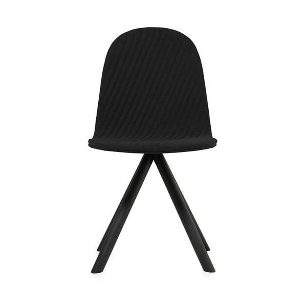 Čierna stolička s čiernymi nohami IKER Mannequin Stripe
