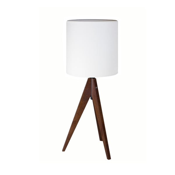 Stolná lampa Artist White / Brown, 40x25 cm