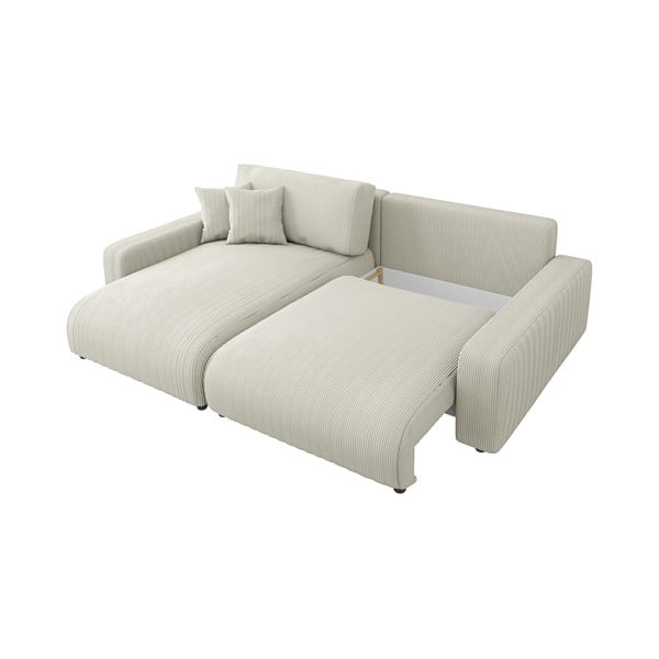 Krémová menčestrová rozkladacia rohová pohovka (variabilná) Sara – Ropez-image-3