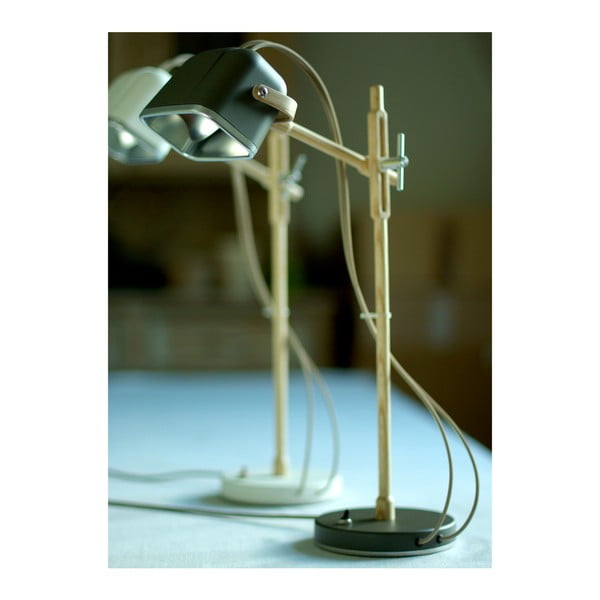 Stolná lampa Mob Wood, šedá-image-2