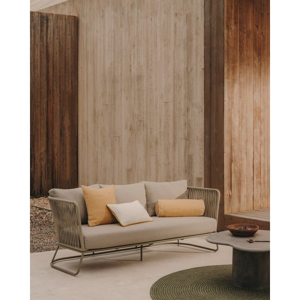 Zelený okrúhly vonkajší koberec z recyklovaných vlákien ø 200 cm Despas – Kave Home-image-2