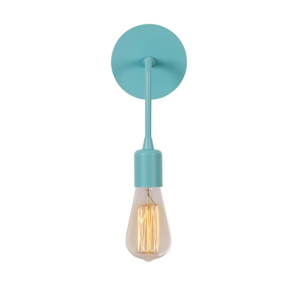 Bledomodrá nástenná lampa Simple Drop-image-3