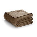 Svetlohnedý zamatový prešívaný pléd 220x240 cm Laila – AmeliaHome