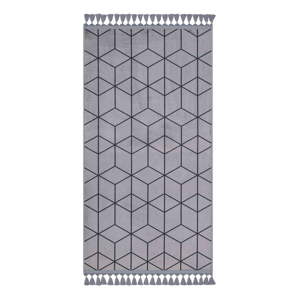 Sivý umývateľný koberec 150x80 cm - Vitaus