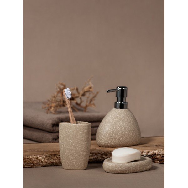 Béžový keramický pohárik na zubné kefky Wenko Pion-image-4