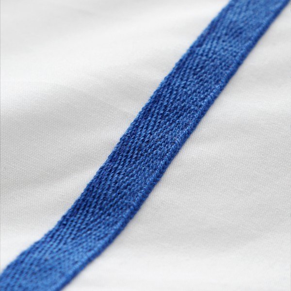 Biele/modré bavlnené obliečky na jednolôžko 135x200 cm Herringbone Trim Stripe – Content by Terence Conran-image-3