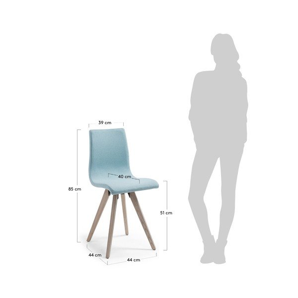 Svetlomodrá jedálenská stolička La Forma Una-image-3