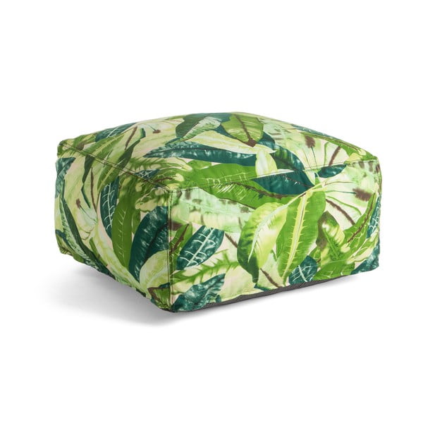 Zelený puf La Forma Tropical, 60 x 60 cm