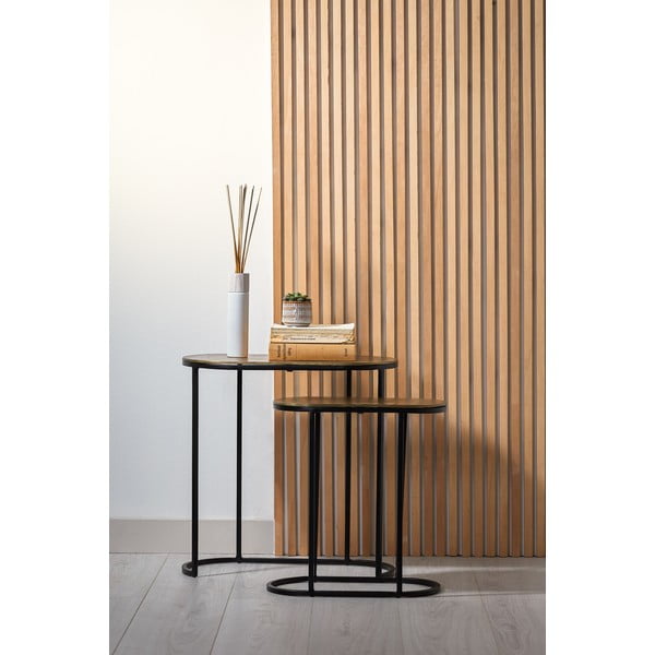 Kovové odkladacie stolíky v súprave 2 ks 26x53 cm Bocov – Light & Living-image-1
