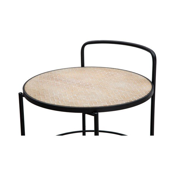 Kovový servírovací stolík na kolieskach 41,5x40 cm Arex – Mauro Ferretti-image-3