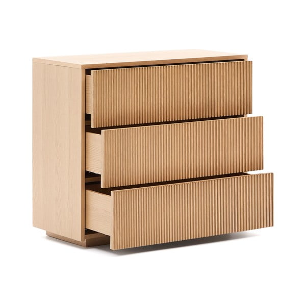 Komoda v dekore duba v prírodnej farbe 90x79x50 cm Helvine – Kave Home-image-3