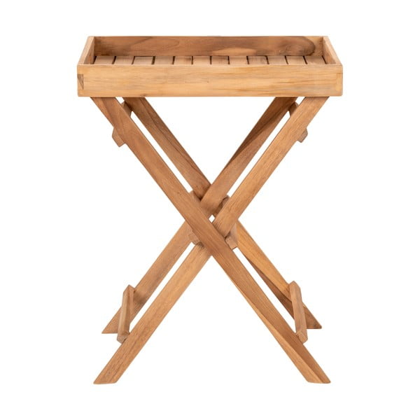 Záhradný servírovací stolík z teakového dreva 29x39 cm Ronda – House Nordic-image-1