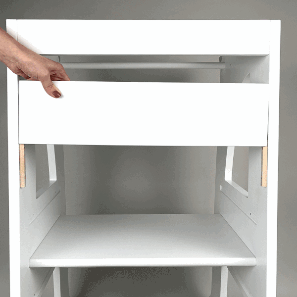 Predná biela lišta k učiacej veži Montessori - Rocket Baby-image-3