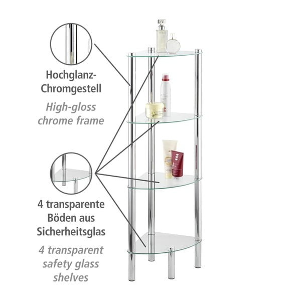 Rohová polička so 4 dielmi Wenko Corner-image-2