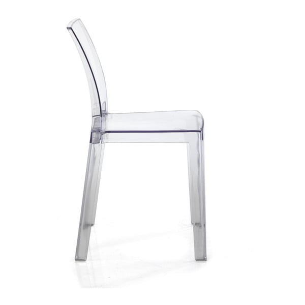 Sada 2 transparentných plastových jedálenských stoličiek vhodných do e×teriéru Tomasucci Mia