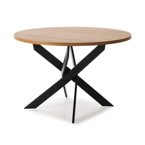 Okrúhly jedálenský stôl s doskou v dubovom dekore 120x120 cm Ther – Marckeric-image-2